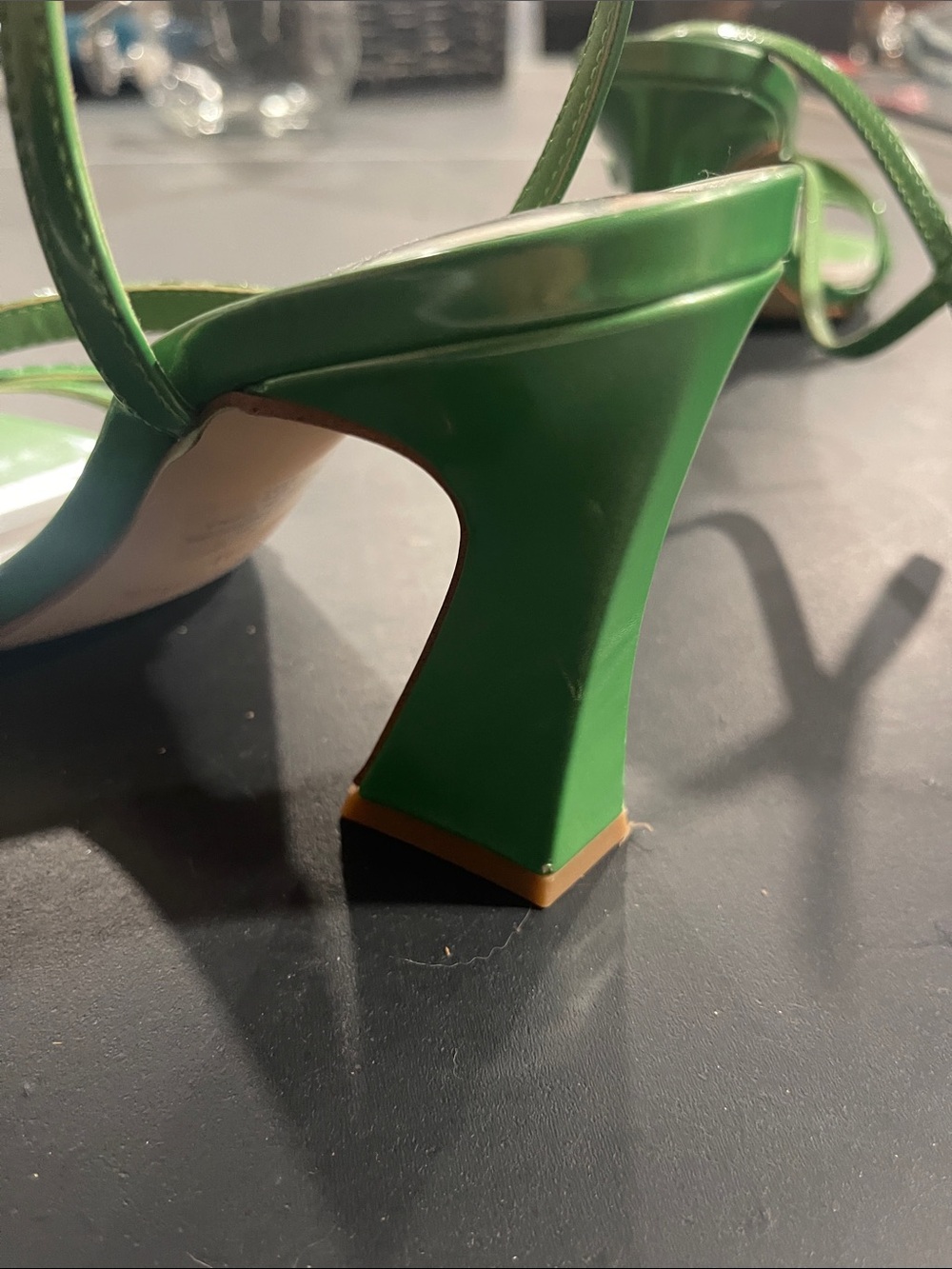 Marc Fisher Green Strappy Square-Toe Heels size 7 - Picture 12 of 14